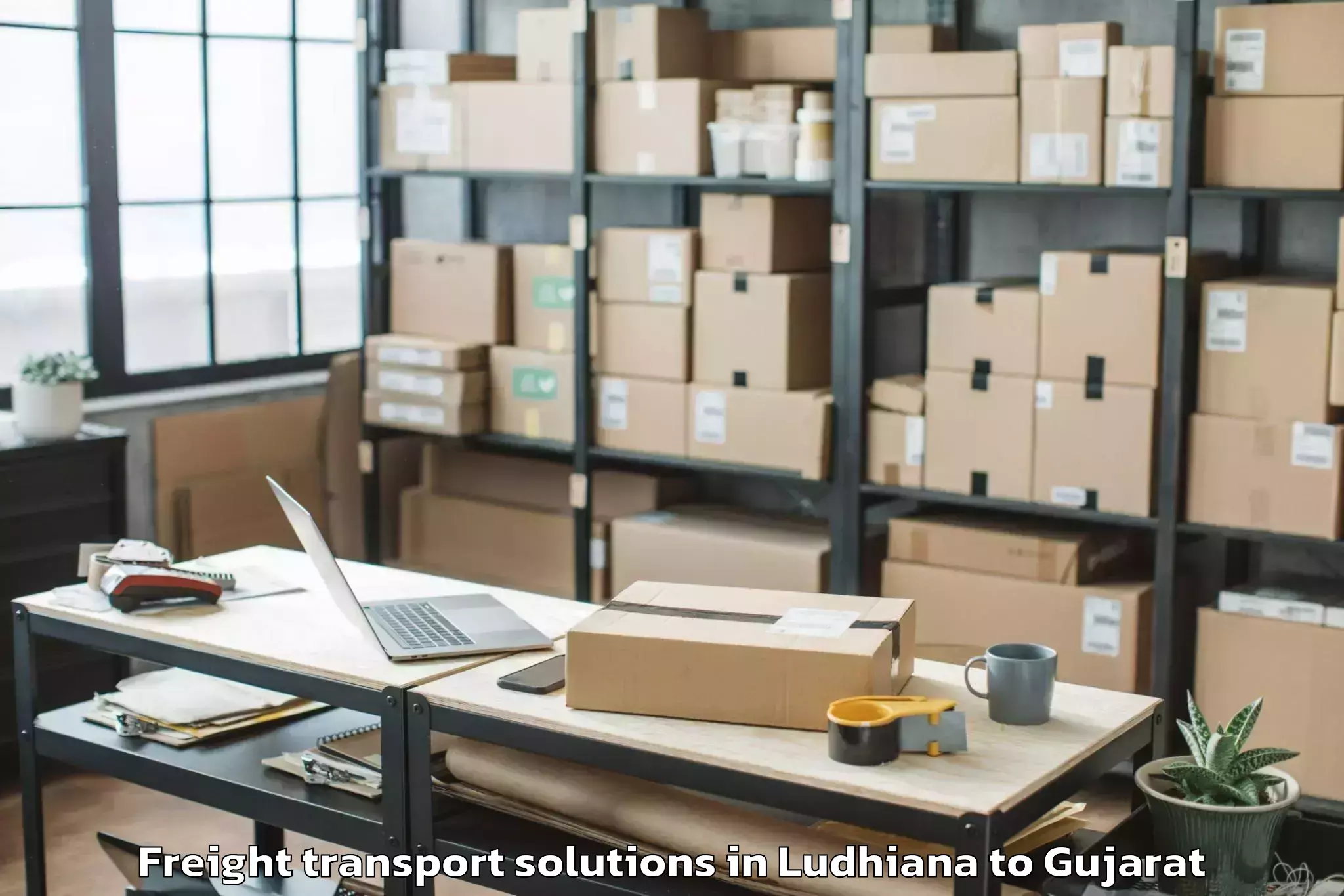 Easy Ludhiana to Gussar Freight Transport Solutions Booking